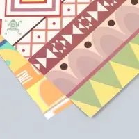 Бумага для скрапбукинга двусторонняя "Этника" плотность 180 гр 30,5х32 см