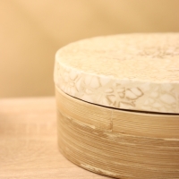 Банка для сыпучих продуктов 16х16х7,5 см, бамбук