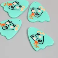 Декор для творчества акрил "Девушка с тюльпаном. Абстракция" 0,2х3,1х4 см