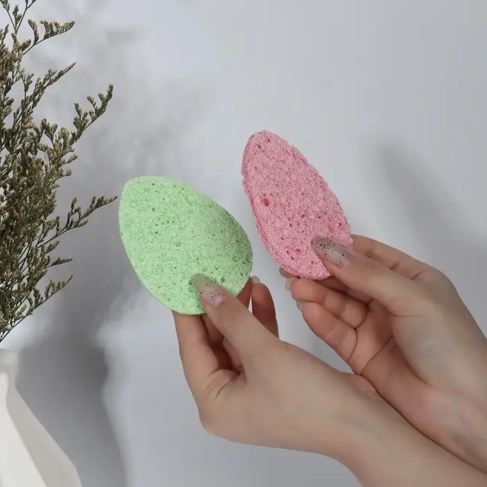 Набор спонжей для умывания &laquo;Капля&raquo;, 9.5&times;7 см, 2 шт., МИКС