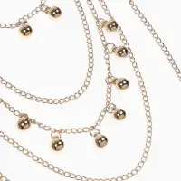 Бодичейн на тело "Аксельбант", цвет золото