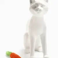 Игрушка-когтеточка для кошек "Морковка", 13 см, оранжевая