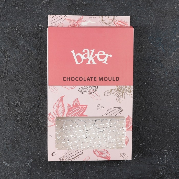 Форма для шоколада и конфет KONFINETTA &laquo;Воздушный&raquo;, 3 ячейки, 27,5&times;17,5&times;2,5 см, ячейка 15,3&times;7,5&times;0,8 см