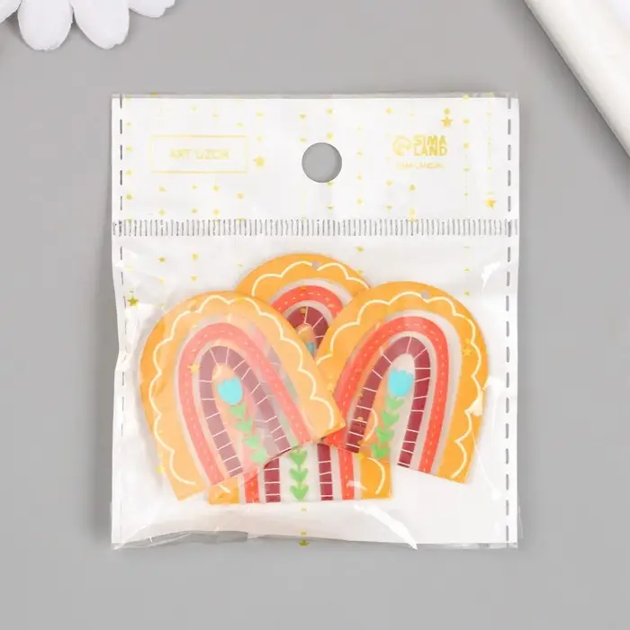 Декор для творчества акрил "Тюльпан и радуга" 0,2х3,6х3,6 см