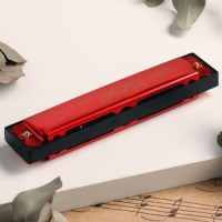 Губная гармошка, хроматическая, 16 отверстий, цвет микс