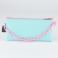 Пенал школьный текстильный &laquo;1 сентября: Мятная с цепью&raquo;, 21 х 10 см