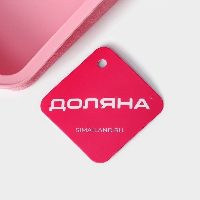 Форма для выпечки с ручками Доляна &laquo;Прямоугольник&raquo;, силикон, 30&times;22 см, цвет розовый