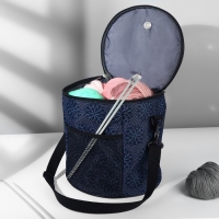 Сумка-футляр &laquo;Синие цветы&raquo;, 2 люверса, d = 21 &times; 23 см, цвет разноцветный