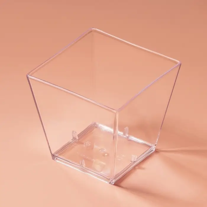 Форма пластиковая одноразовая для фуршета &laquo;Квадрат&raquo;, 60 мл, прозрачная