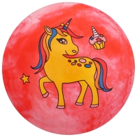 Мяч детский &laquo;Единороги&raquo;, d=22 см, цвет МИКС