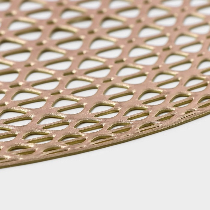 Салфетки сервировочные на стол Доляна &laquo;Сфера&raquo;, d=35,5 см, 4 шт, цвет золото