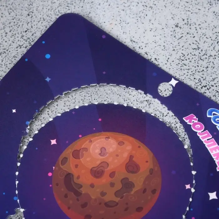 Брошь деревянная &laquo;Космос&raquo; Меркурий, коричневая