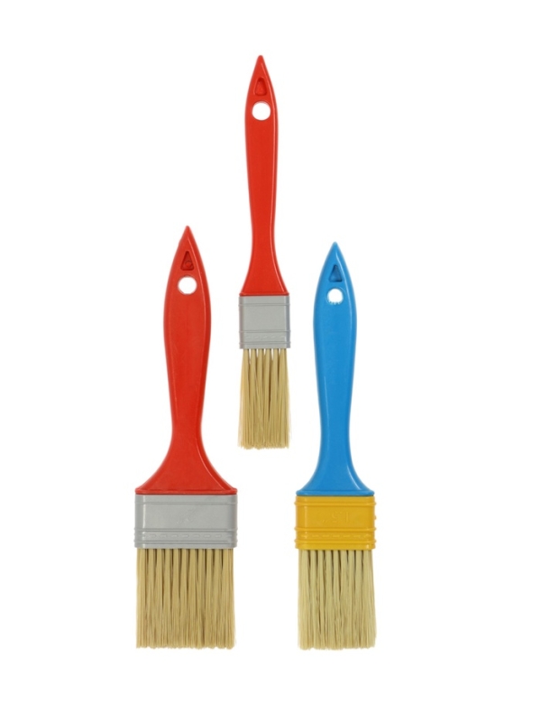 Набор кистей ЛОМ промо, искусственная щетина, пластик. рук, 1-1.5-2" (25, 38, 50 мм), 3 шт.