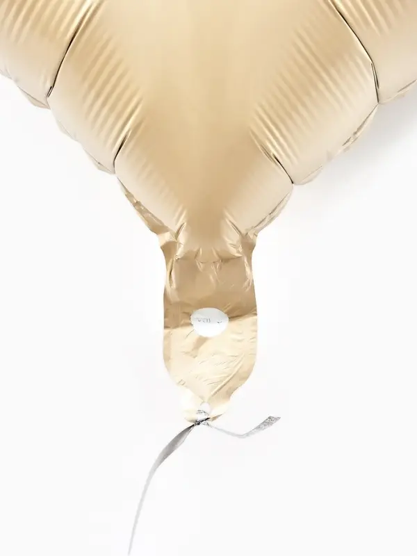 Воздушные шары фольгированные 17" "Сердце" цвет кремовый сатин, набор 5 штук