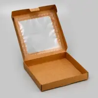 Коробка самосборная, крафт, 19&times;19&times;3 см