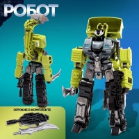 Робот &laquo;Спецбот. Экскаватор&raquo;, трансформируется, собирается в 1 большого из 7 роботов