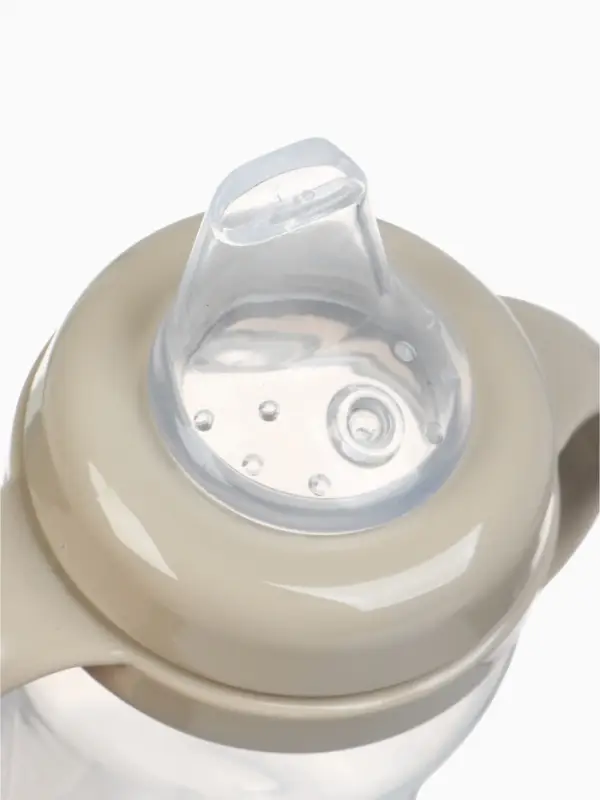 Новогодний поильник - непроливайка &laquo;Baby Bear&raquo; с силиконовым носиком, 270 мл., цвет бежевый Mum&Baby