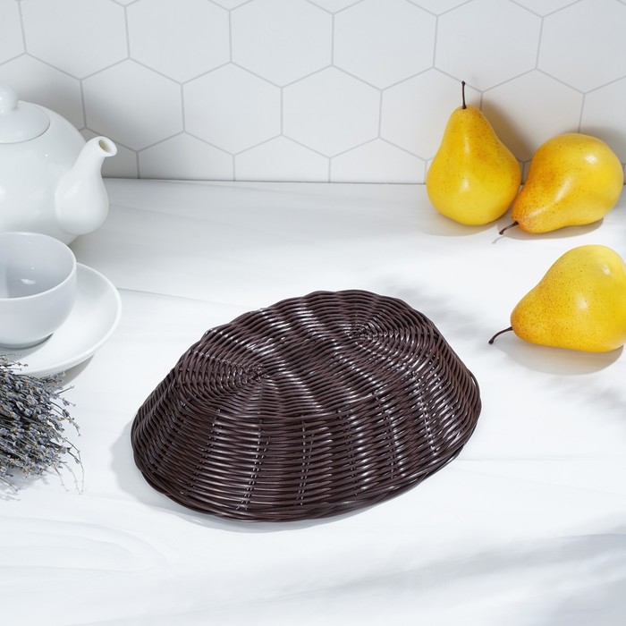 Корзинка для подачи Доляна &laquo;Шоко&raquo;, 25&times;17&times;6 см, цвет коричневый