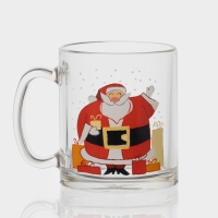 Кружка стеклянная чайная &laquo;С Новым Годом&raquo;, 320 мл, МИКС