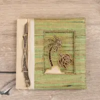 Фотоальбом "Остров с черепашкой" 10 листов, 19х19х2 см, цв. бирюзовый