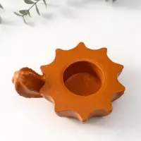 Подсвечник &laquo;Кактус&raquo;, 5.5&times;12.5&times;10 см, красная глина