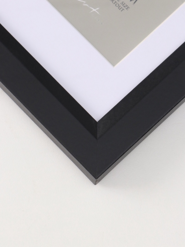 Фоторамка МДФ "Anna" 10х15 см,с паспарту (7х10 см), чёрный (пластиковый экран)