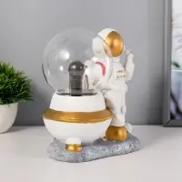 Плазменный шар "Космонавт" белый 14х10х19 см RISALUX