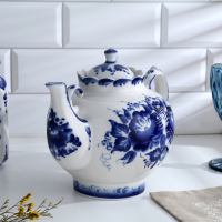 Чайник &laquo;Семейный&raquo;, H=19 см, 2,1 л, гжель