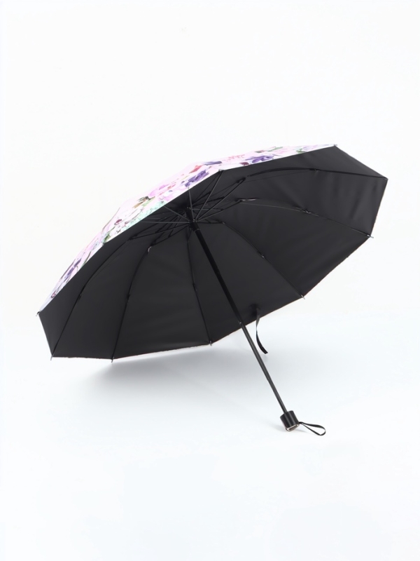 Зонт механический &laquo;Птицы&raquo;, эпонж, 4 сложения, 10 спиц, R = 56/63 см, D = 126 см, цвет МИКС