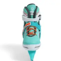 Коньки детские раздвижные BlackAqua, р. 31-34, для фитнеса, мятные, оранжевые