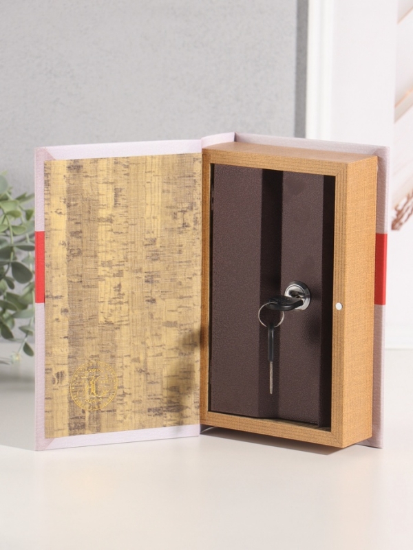 Сейф-книга дерево кожзам "Принципы богатства" тиснение 21х13х5 см