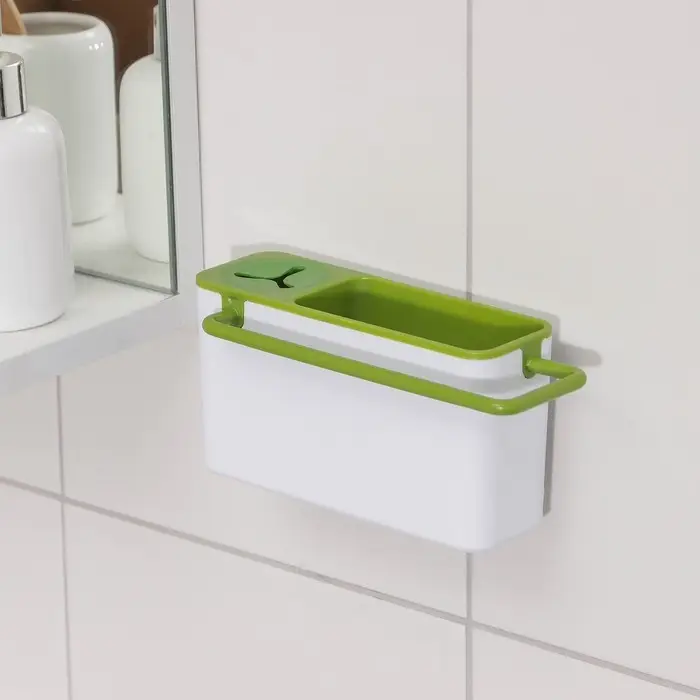 Подставка для ванных и кухонных принадлежностей, 20&times;9&times;9 см, цвет МИКС