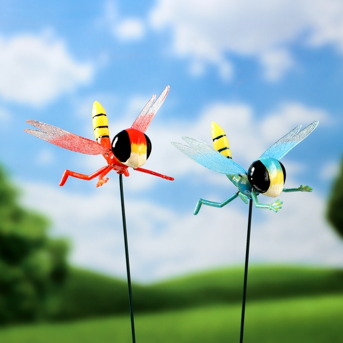 Штекер "Стрекоза волшебница" 40см, набор 2шт, МИКС