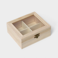 Ящик для хранения чайных пакетиков Доляна &laquo;Цейлон&raquo;, 4 ячейки, 16&times;13,8&times;6,5 см