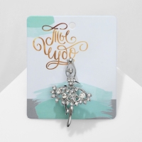 Брошь &laquo;Балерина&raquo; ан лер, цвет белый в серебре