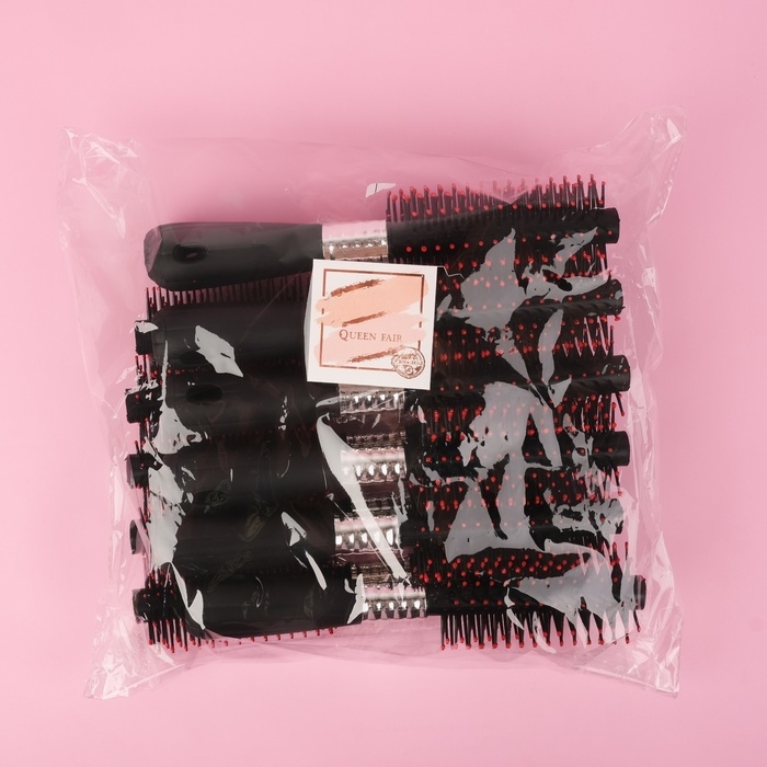 Брашинг, d = 1,5/4,2 &times; 19,7 см, фасовка 12 шт, цвет чёрный/серебристый