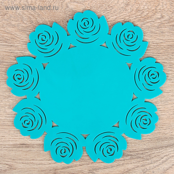 Подставка под горячее &laquo;Летний домик&raquo;, d=19 см, цвет фиолетовый