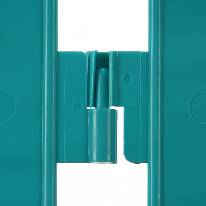 Ограждение декоративное, 35 &times; 210 см, 5 секций, пластик, бирюзовое, GOTIKA, Greengo