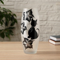 Ваза стекло "Кошка" 5, d-7.5см 10х26 см, v=1.7л