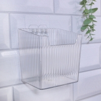 Органайзер для хранения &laquo; CRISTAL&raquo;, навесной, 1 секция, с клеевыми крючками, 11,5 &times; 8 &times; 11 см, цвет прозрачный