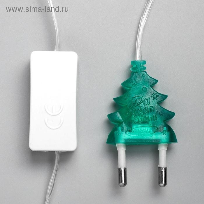 Гирлянда &laquo;Нить&raquo; 5 м с насадками &laquo;Бабочки малые&raquo;, IP20, прозрачная нить, 20 LED, свечение мульти (RG/RB), мигание, 220 В