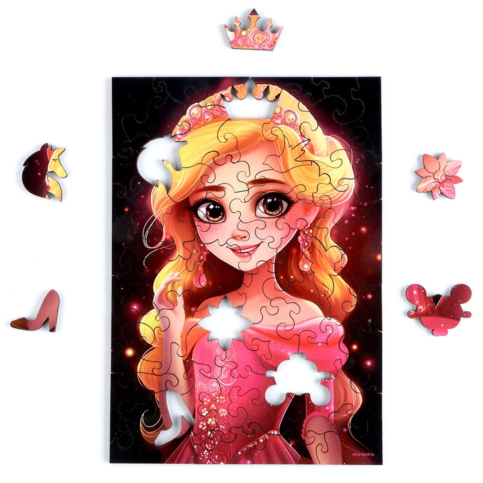 Пазл деревянный фигурный &laquo;Сказочный мир&raquo;, 56 элементов