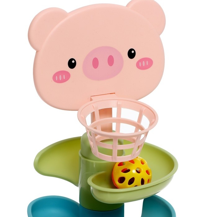 Развивающая пирамидка &laquo;Попади в корзину&raquo;, 6 элементов, цвет МИКС