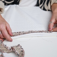 Тесьма декоративная &laquo;Твидовая&raquo;, двусторонняя, 30 мм, 5 &plusmn; 0,5 м, цвет песочно-розовый