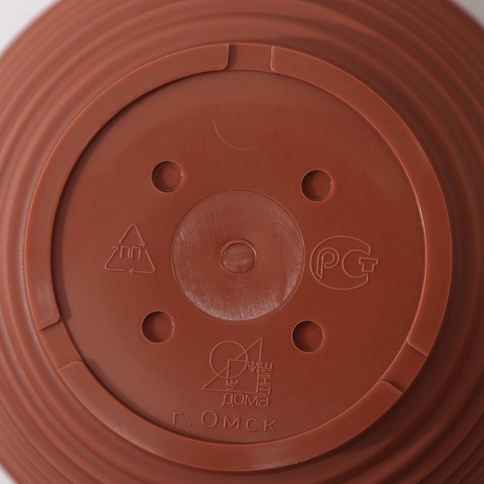 Горшок с подставкой &laquo;Алиса&raquo;, 0,7 л, цвет терракот