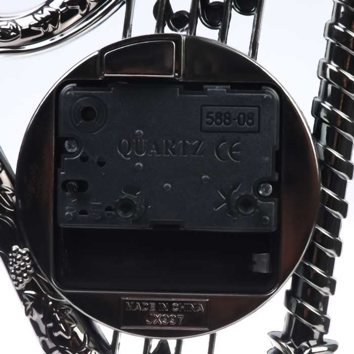 Часы - будильник настольные "Арфа", дискретный ход, циферблат d-6.5 см, 19 х 14 см, АА