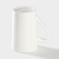 Кружка фарфоровая Доляна &laquo;Цветение любви&raquo;, 380 мл, цвет белый