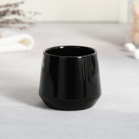 Чайная пара керамическая &laquo;Красота&raquo;, кружка 130 мл, блюдце 11х14.5 см, цвет чёрный