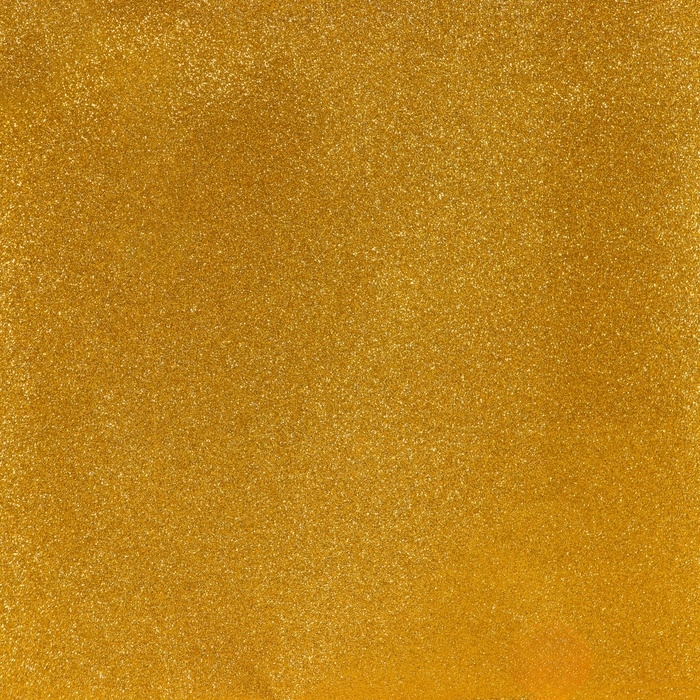 Пакет подарочный бумажный с глиттером золотой, 21 х 11 х 27 см