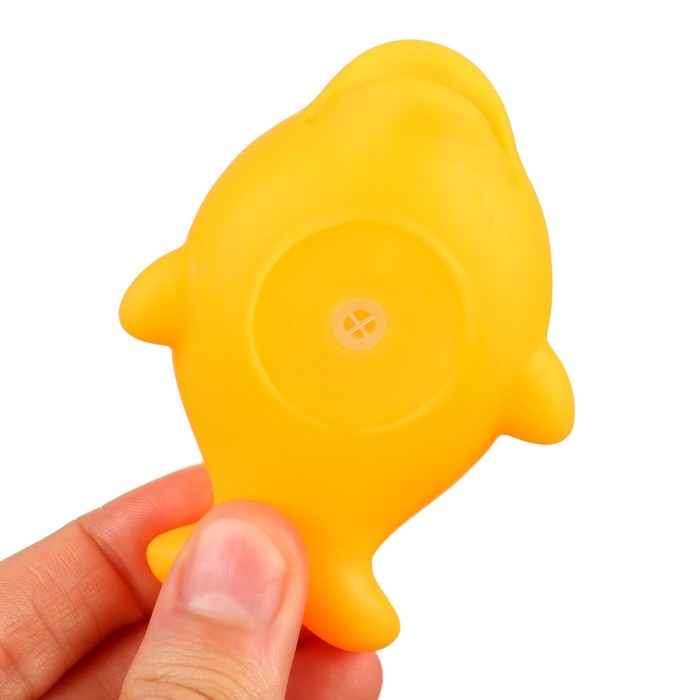 Набор резиновых игрушек для ванны &laquo;Поймай дельфина&raquo;, 8 см, с пищалкой, 6 шт, сачок, Крошка Я